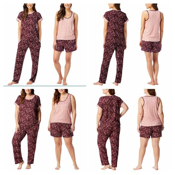 RED‎ Lucky Brand Ladies' 4-Piece Pajama Set - Picture 1 of 6